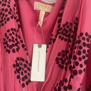ANTHROPOLOGY VERB  Pink Combo Dress Medium NWT